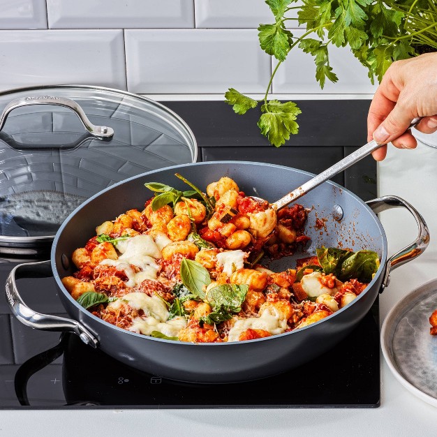 Ceramic Everyday Pan With Lid Black