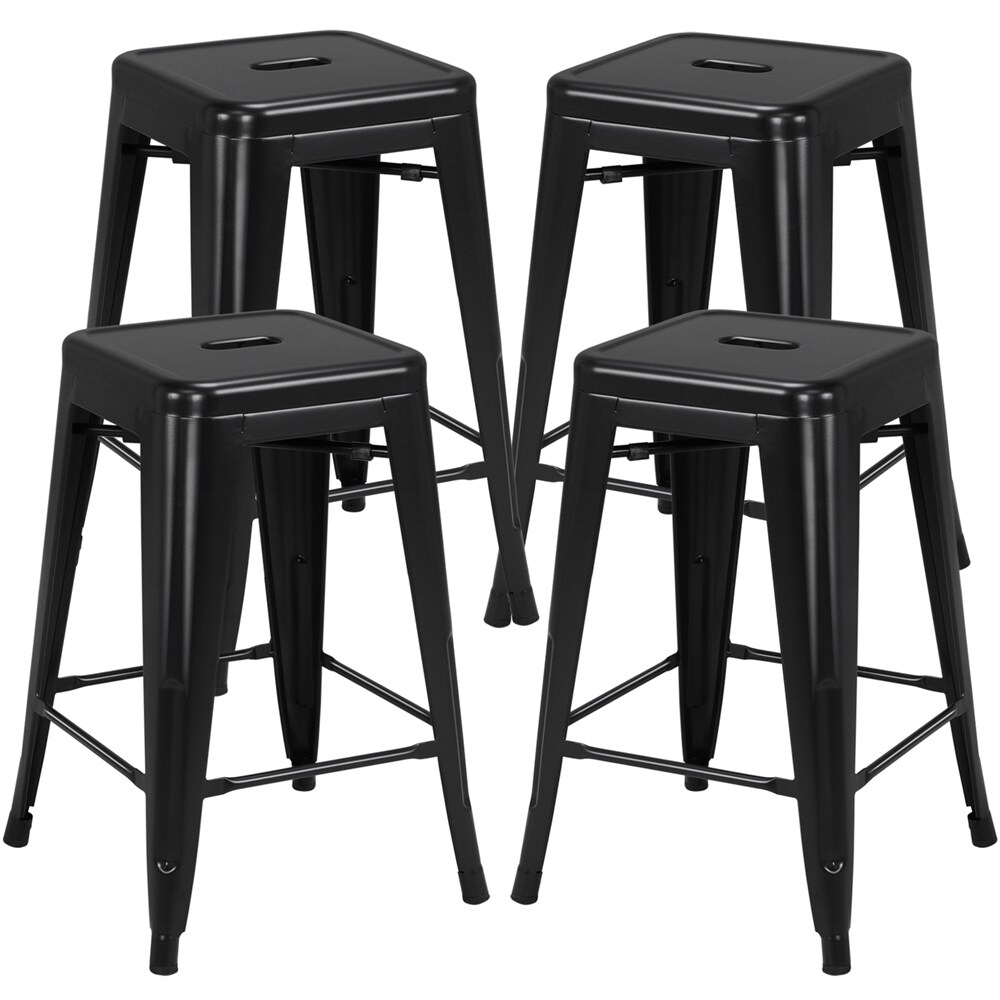 Yaheetech 24 Dining Chairs Kitchen Stools Counter Height (Set of 4)