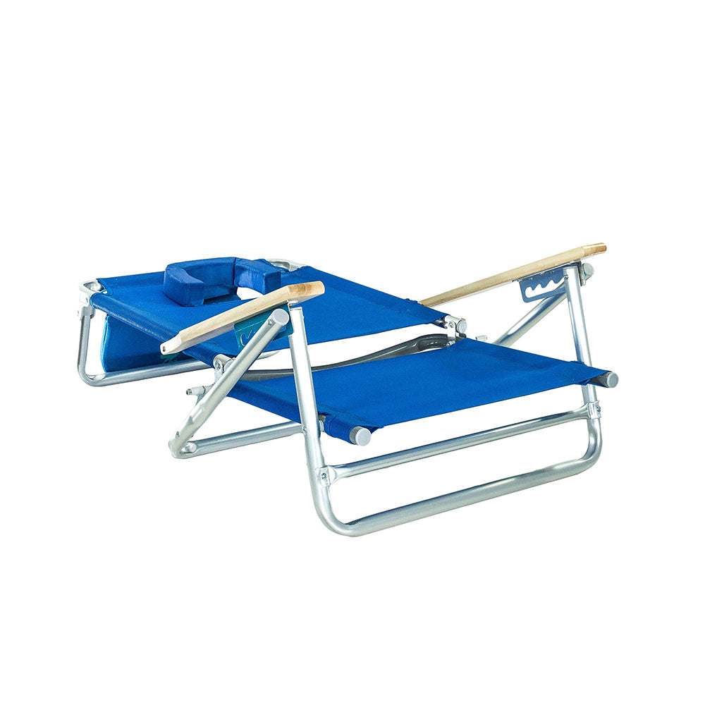 Ostrich SBSC-1016B South Adult Beach Lake Sand Lounging Chair， Blue (3 Pack)