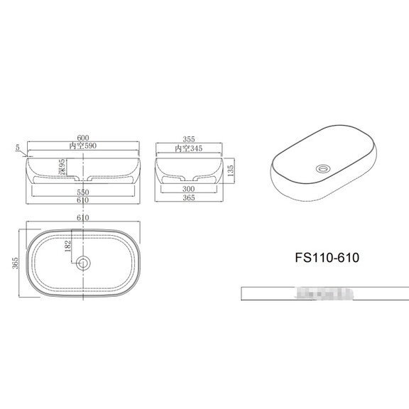 Transparent Red Solid surface basin W1240106950