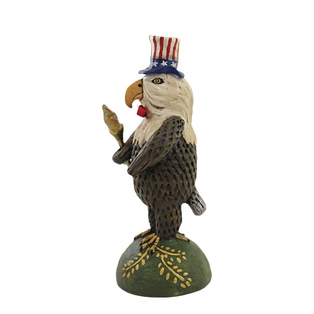 Charles Mcclenning Sweet Liberty One Figurine 9 5 Inches Eagle Patriotic Flag 24192 Polyresin Brown