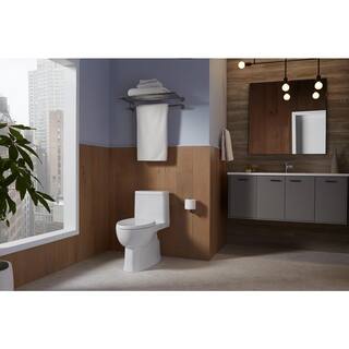 KOHLER Reach 16.5 in. H 1-piece 1.28 GPF Single Flush Elongated Toilet in White (Seat Included) K-78080-0