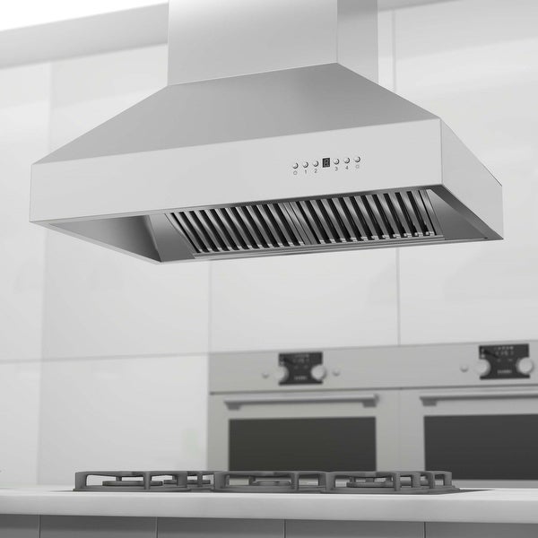 ZLINE Ducted Island Mount Range Hood - Outdoor Approved Stainless