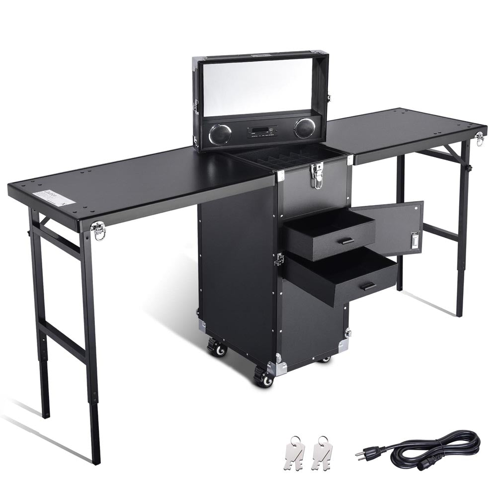 Byootique Double Makeup Hairstylist Nail Table Station