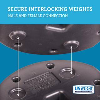 USW 30 lbs. Black US Weight Canopy Weight Plates (Set of 4) U0030