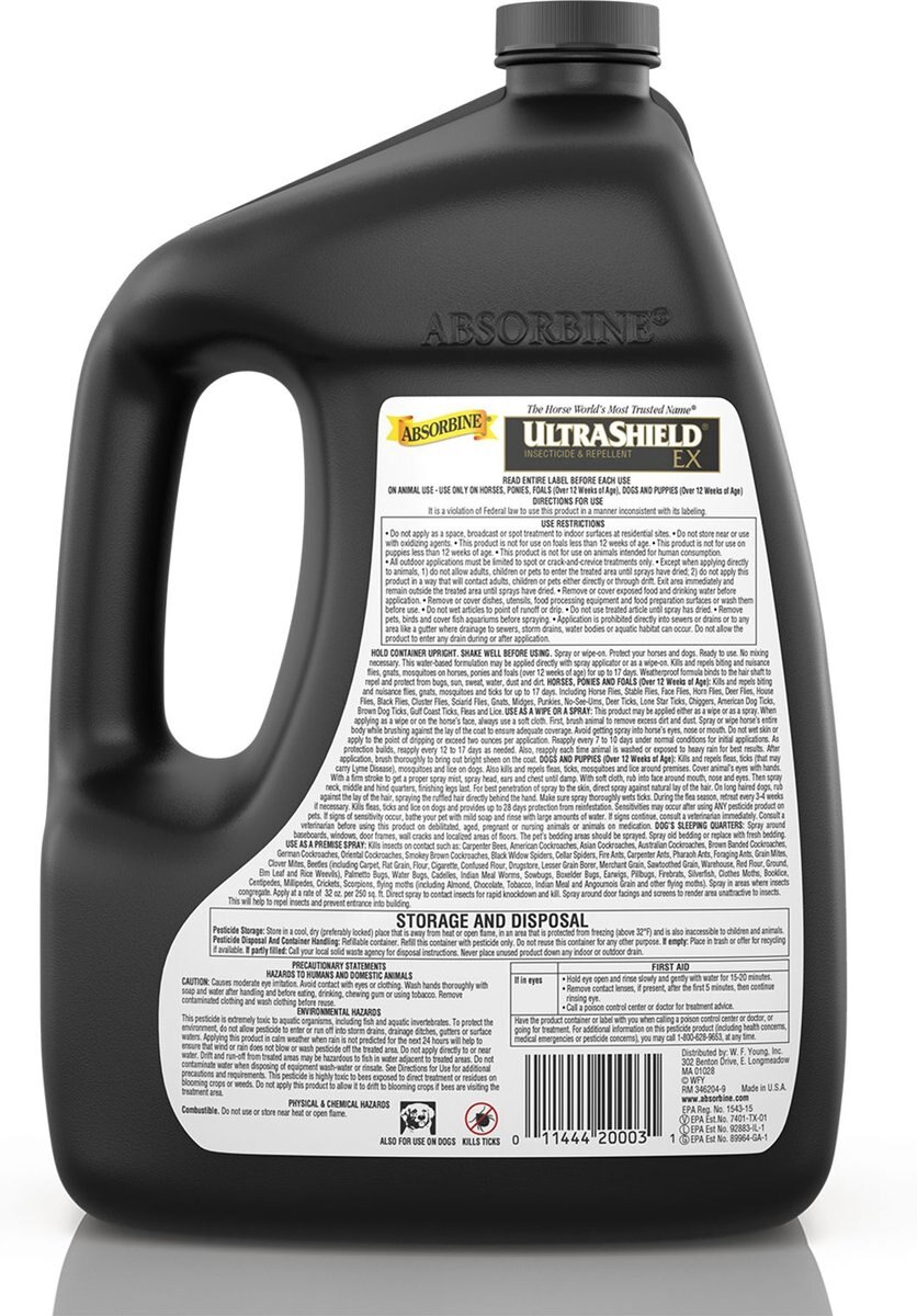 Absorbine Ultrashield EX Insecticide and Repellent Horse Spray Refill