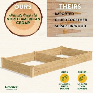 Greenes Fence 4 ft. x 8 ft. x 10.5 in. Original Cedar Raised Garden Bed RC6T21B