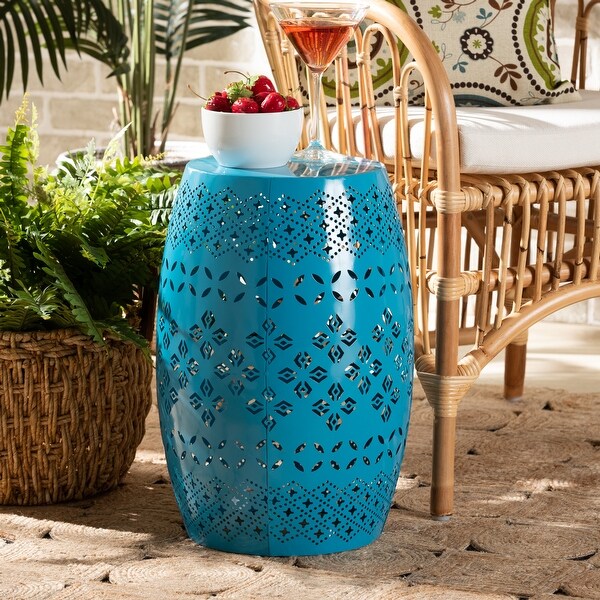 Lavinia Modern and Contemporary Metal Outdoor Side Table