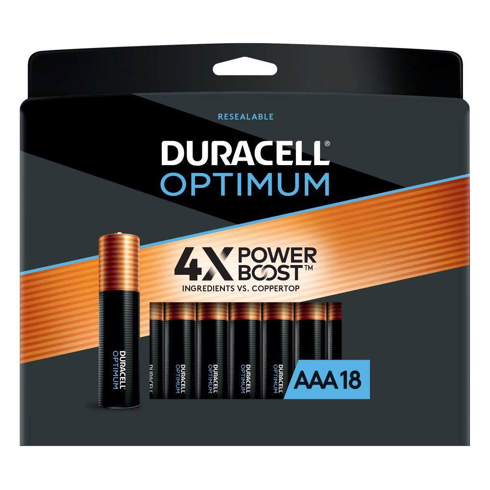 Duracell Optimum AAA Alkaline Battery (18-Pack) Triple A Batteries 004133303745