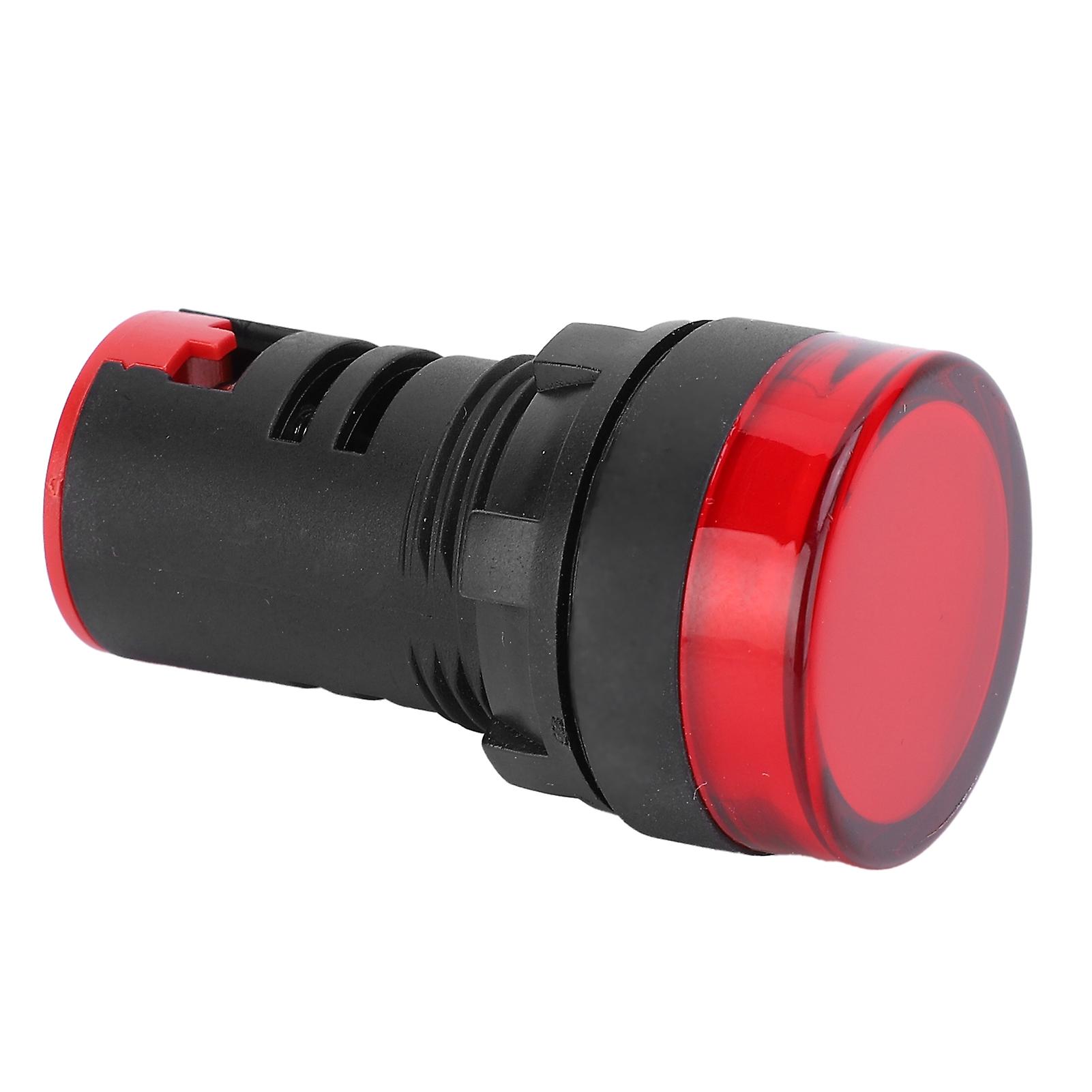 Red Dc24v Led Signal Light High Brightness Portable Indicator Light 22mm Mount Lamp