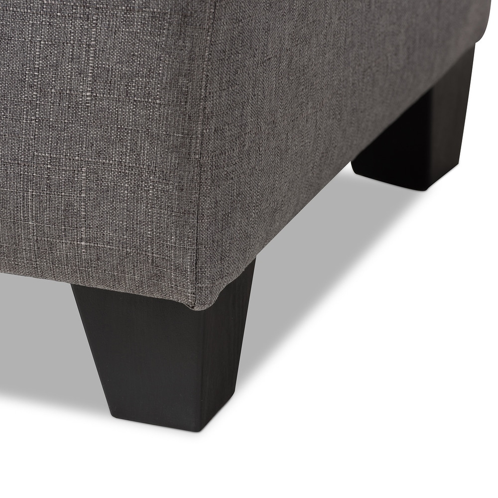 Contemporary Fabric Storage Ottoman by Baxton Studio