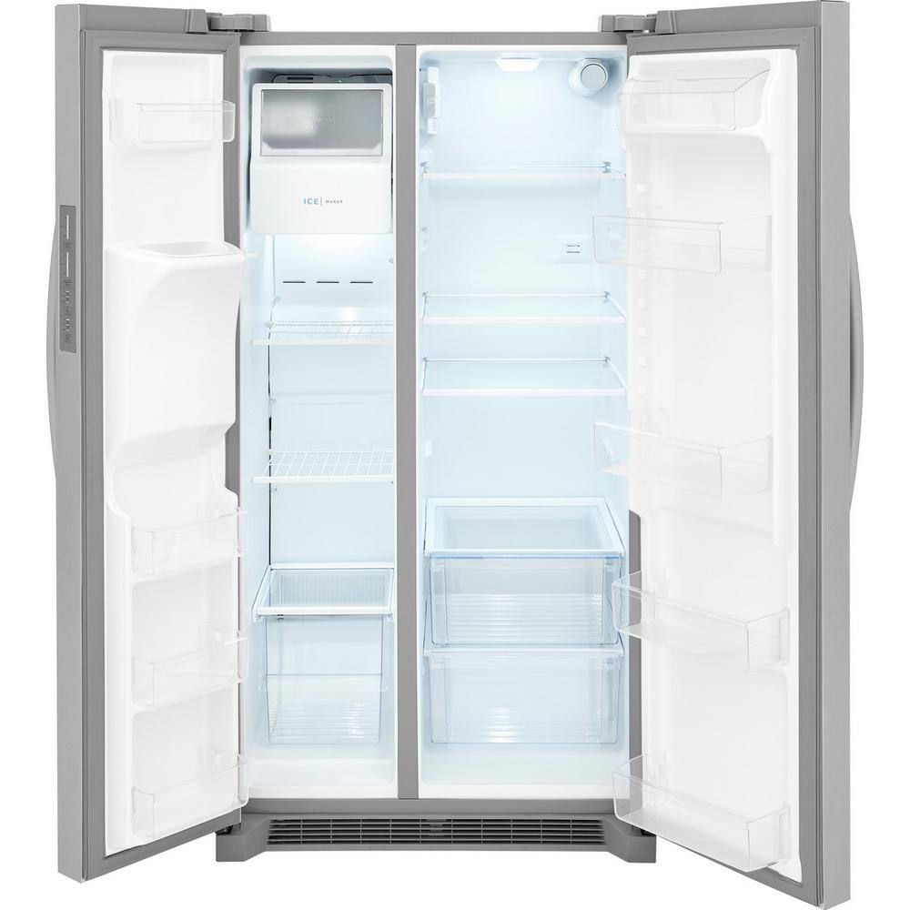 Frigidaire 36 in. 25.6 cu. ft. Side by Side Refrigerator in Stainless Steel Standard Depth FRSS2623AS