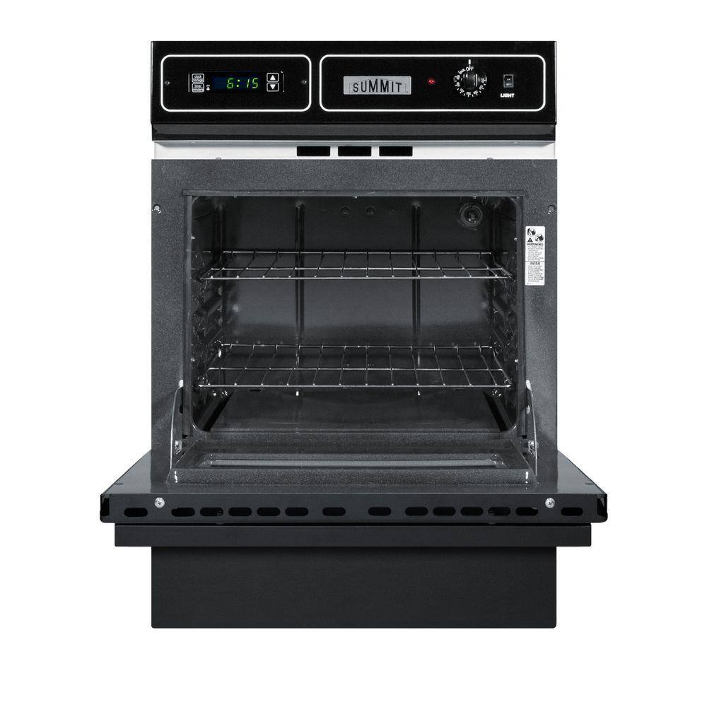 Summit Appliance 24 in. Single Electric Wall Oven in Black TEM721DK