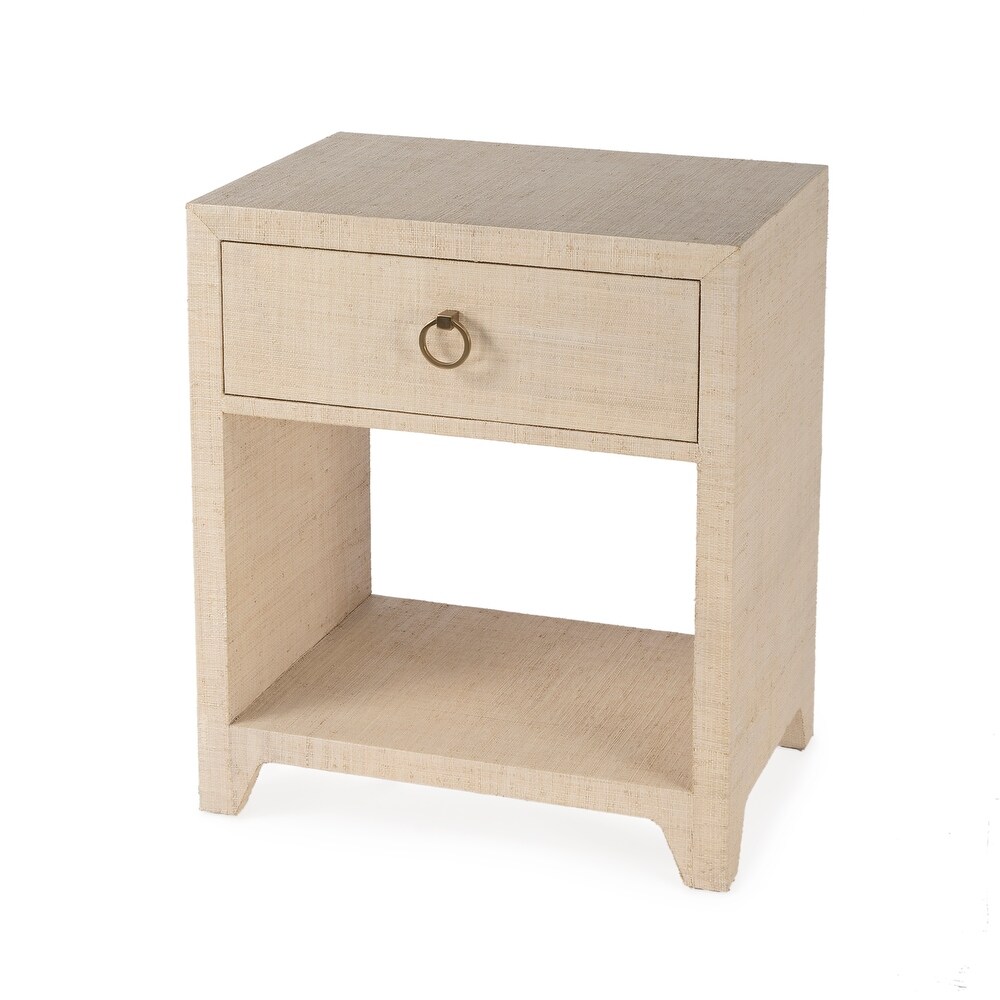 Bar Harbor Raffia 1 Drawer Nightstand