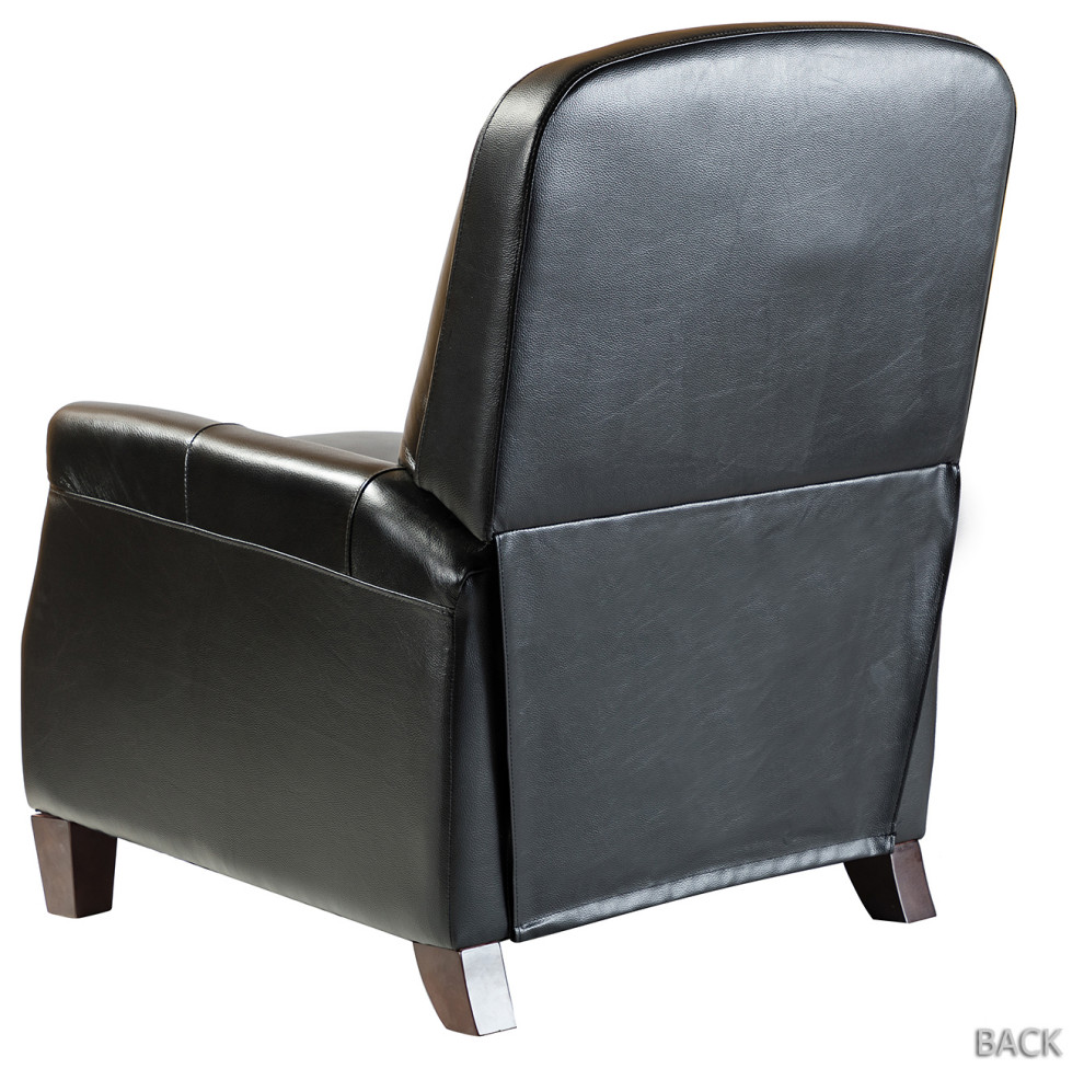 Genuine Leather Cigar Recliner With Nail Head Trim   Transitional   Recliner Chairs   by Karat Home  Houzz