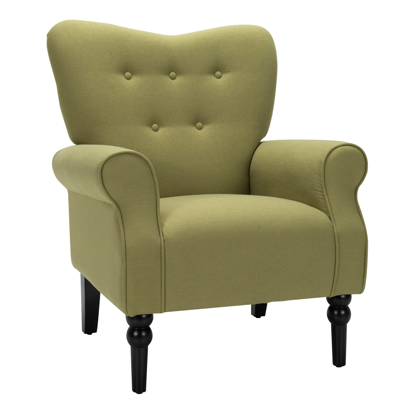 Giantex Yellow/ Avocado Green Fabric Accent Chair