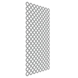 Veranda 4 ft. x 8 ft. Gray Classic Diamond Vinyl Lattice 73045545