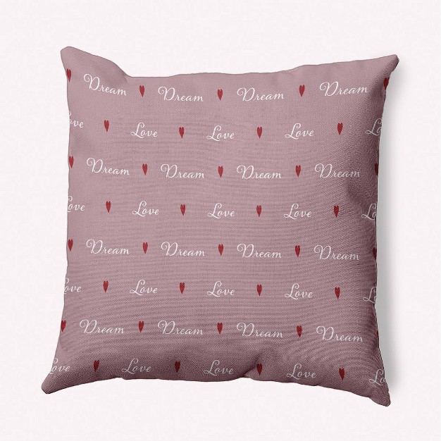 Valentine x27 s Day Love Dream Square Throw Pillow Romantic Purple E By Design