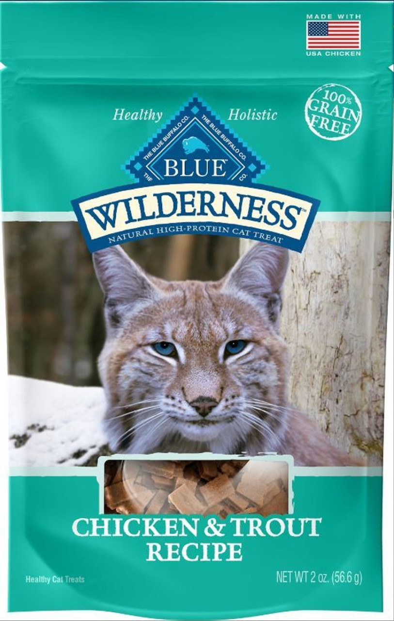 Blue Buffalo Wilderness Chicken and Trout Grain Free Cat Treats 2oz Bag