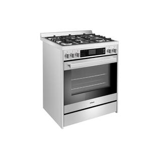 ROBAM 30 in. 5 Burner Slide-In Dual Fuel Range with Gas Stove and Electric Oven with Convection in. Stainless Steel ROBAM-G517K