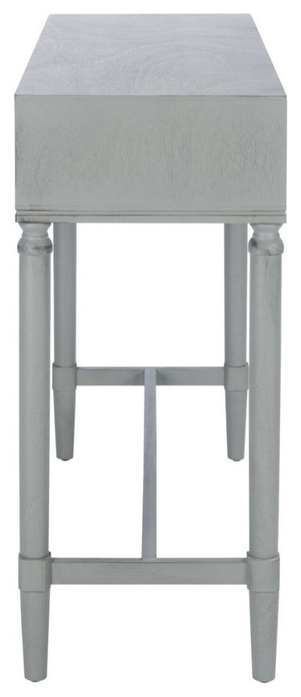 Berri 2 Drawer Console Table Distressed Grey   Traditional   Console Tables   by AED Luxury Home Decor  Houzz