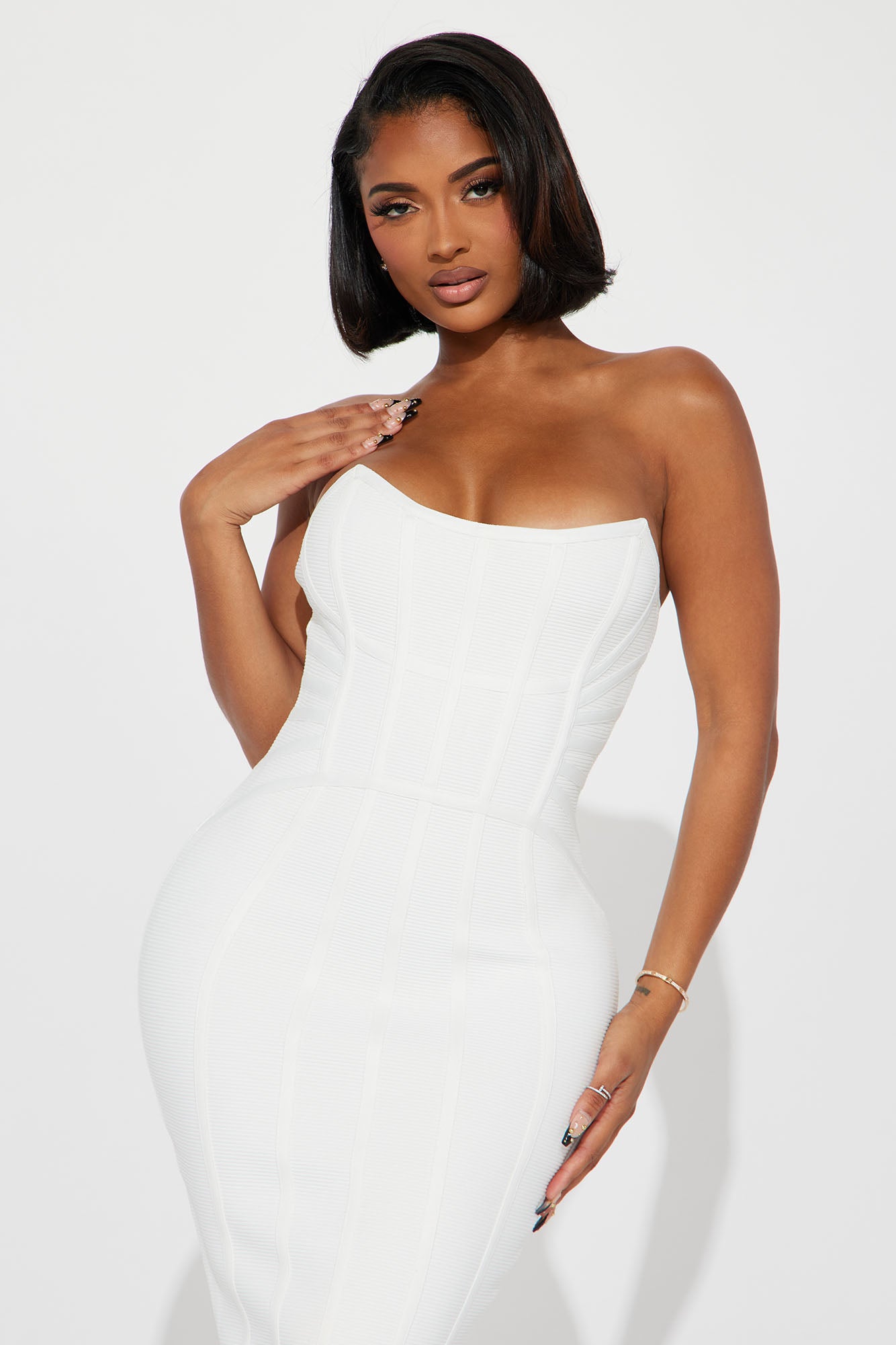 Bangkok Bandage Midi Dress - White