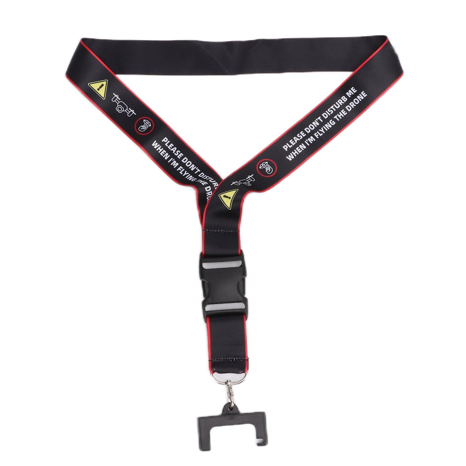 Hanging Strap For Mavic Air 2 Drone Remote Controller Safety Warning Neck Lanyard Ropeblack+red