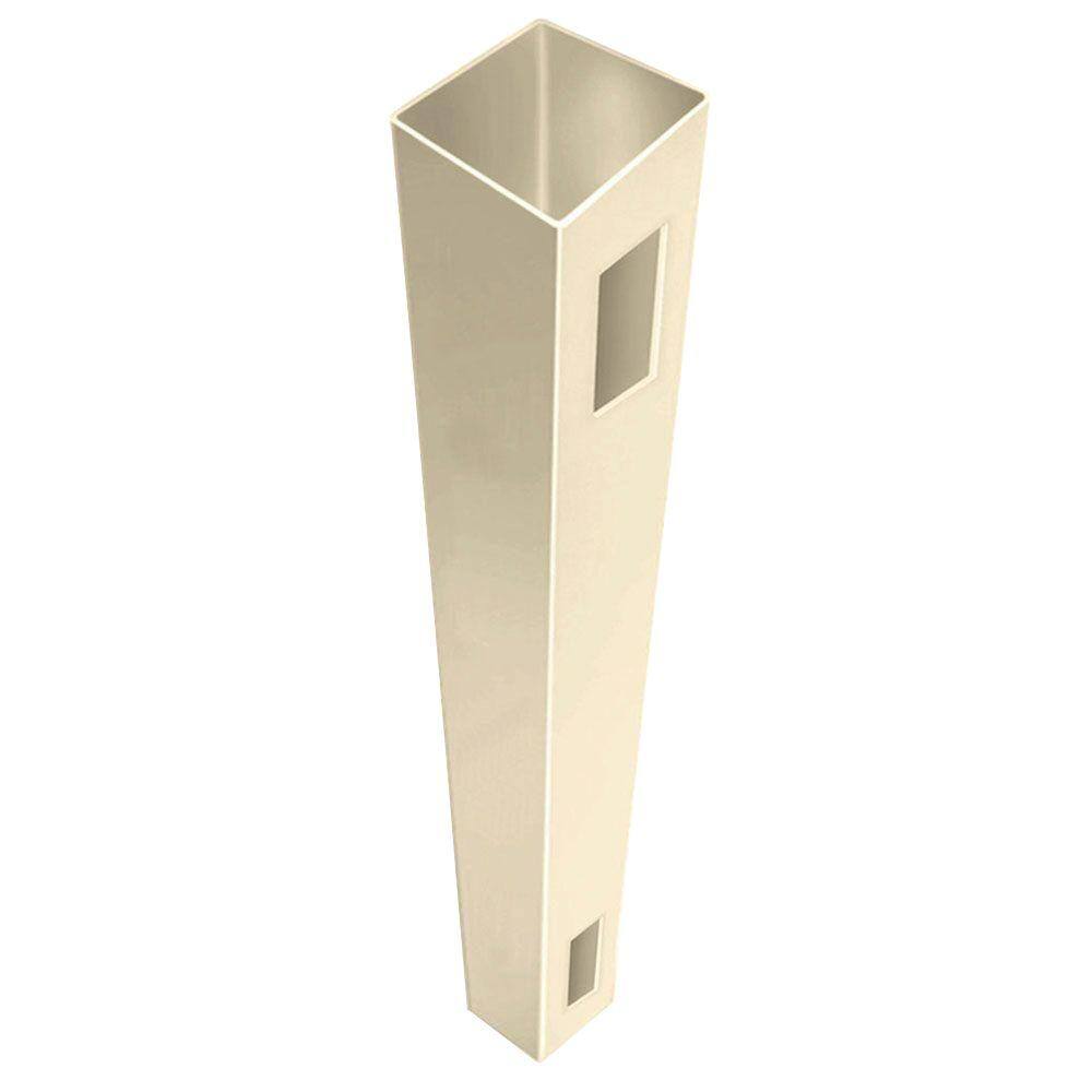 Barrette Outdoor Living 5 in. x 5 in. x 8-12 ft. Sand Vinyl Fence End Post 73014150