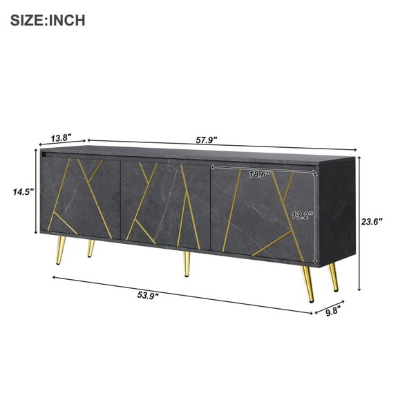 Modern TV Stand for 65 TV  Media Console Table  E...