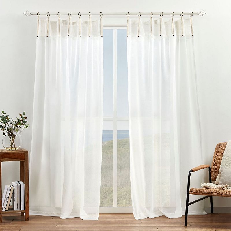 Exclusive Home Curtains Hawkins Sheer 2-pack Window Curtain Set