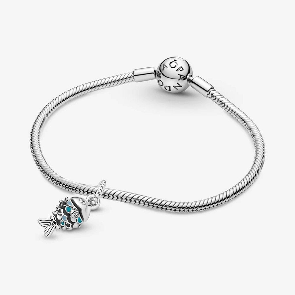 PANDORA  Blue Scaled Fish Dangle Charm