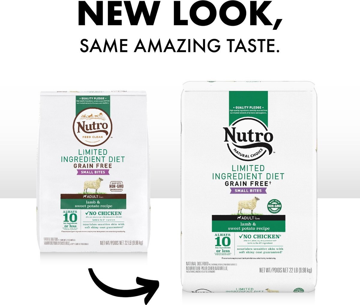 Nutro Limited Ingredient Diet Sensitive Support with Real Lamb and Sweet Potato Grain-Free Small Bites Adult Dry Dog Food