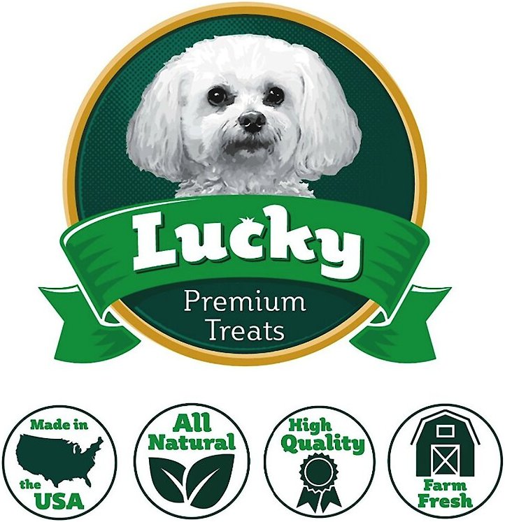 Lucky Premium Treats Medium Chicken Wrapped Rawhide Dog Treats