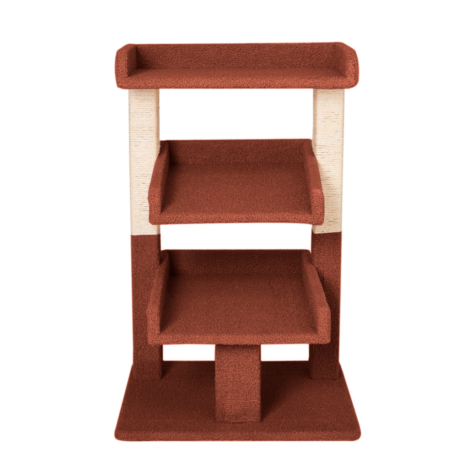 Naomi Home Cat Tree for Indoor Cats, Multi-Level Cat Furniture with Condo Kitten Tower Kitty Stand Play House Color: Terracotta