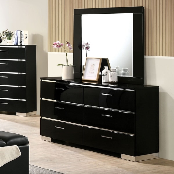 Furniture of America Zuir Contemporary Black 5-piece Bedroom Set - - 31747135