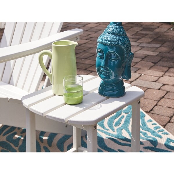 Signature Design by Ashley Sundown Treasure Outdoor Poly All Weather Rectangular End Table