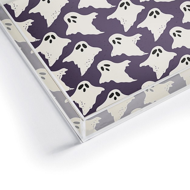 Avenie Halloween Ghosts Acrylic Tray Deny Designs