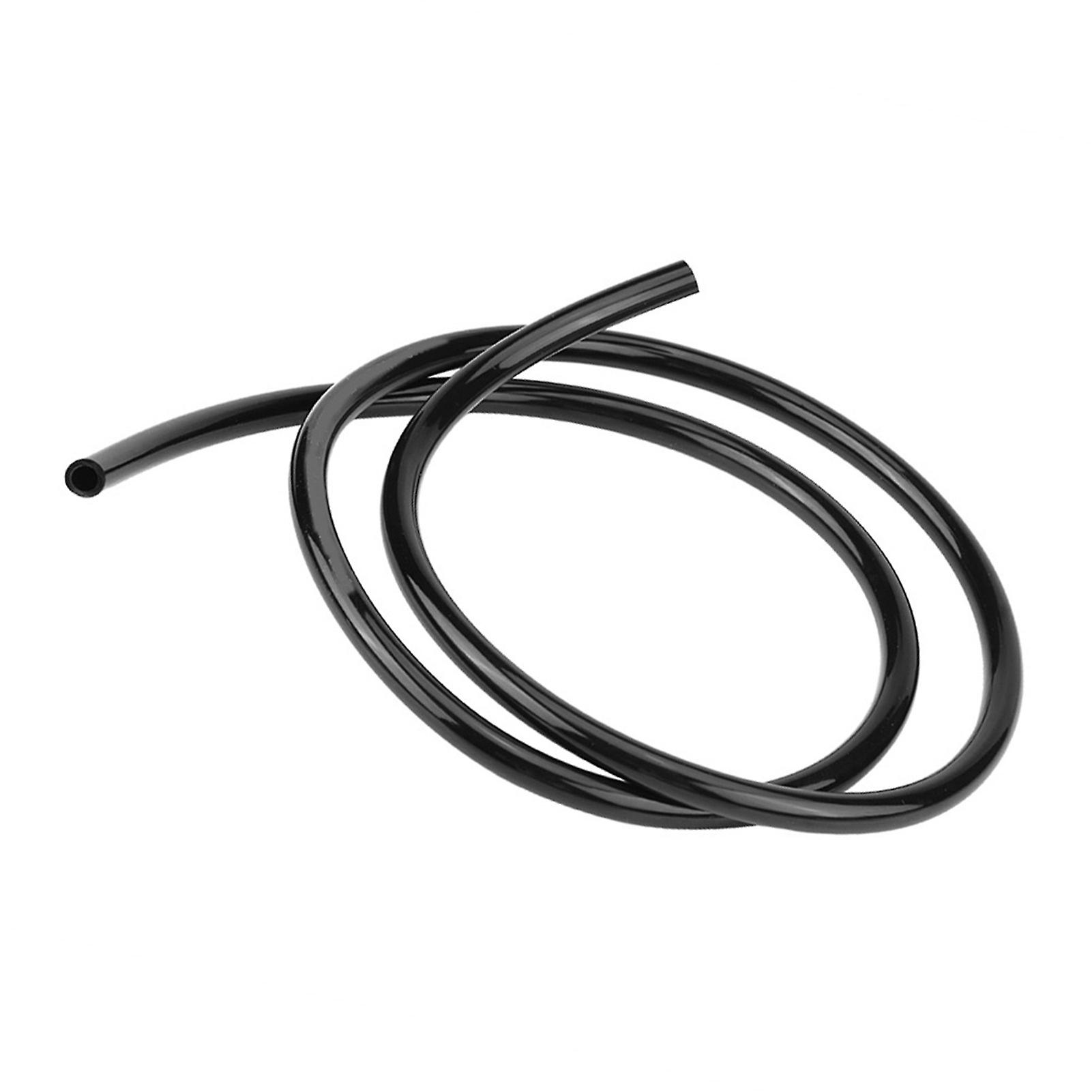 Motorcycle Universal Non Braided Rubber Fuel Line Hose Petrol Oil Pipe 1m Long Black