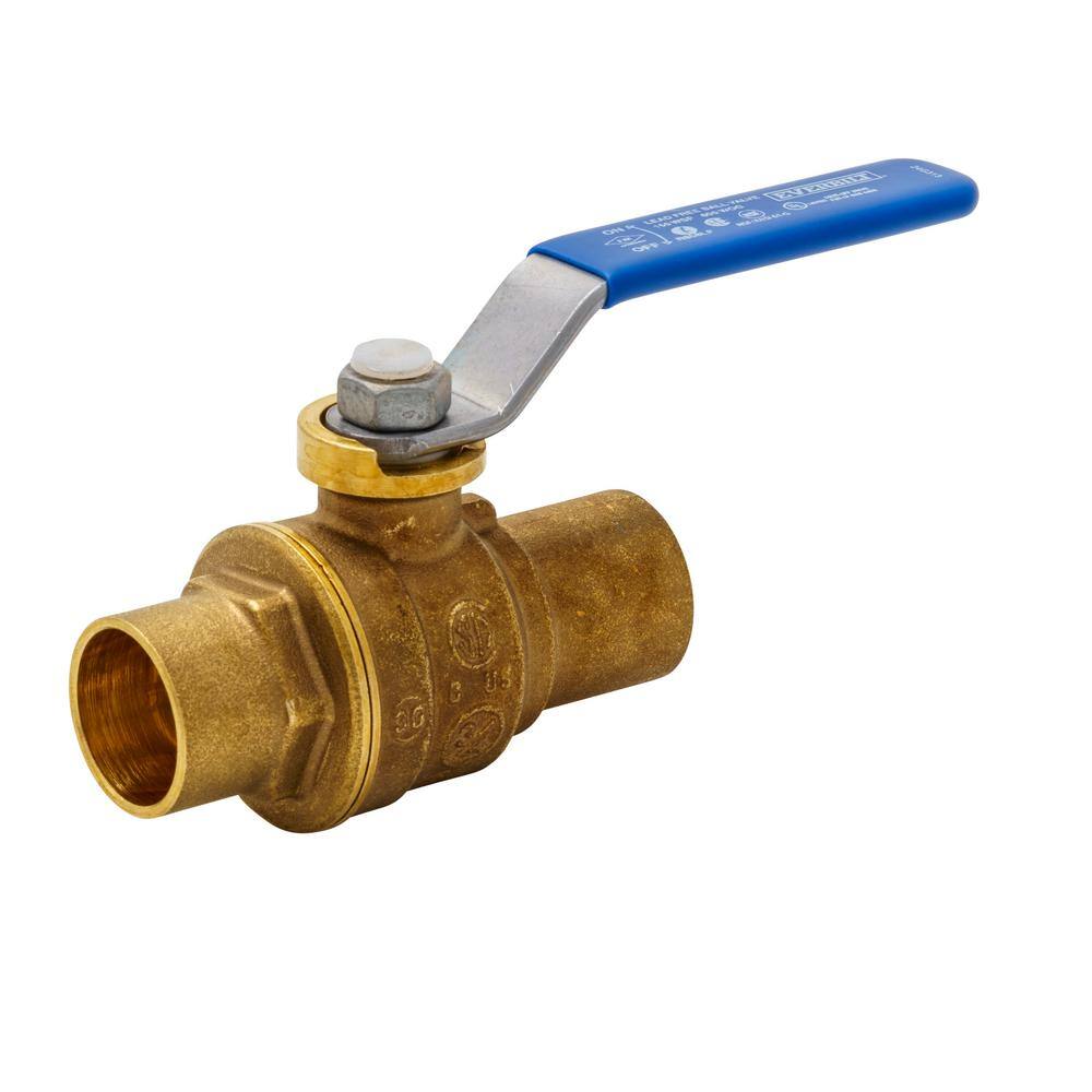 Everbilt 34 in. Brass Sweat x Sweat Full Port Ball Valve 107-454EB