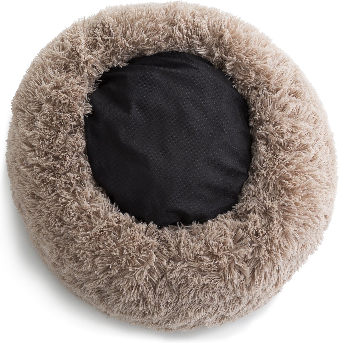 Brindle Donut Cuddler Dog and Cat Bed， Tan