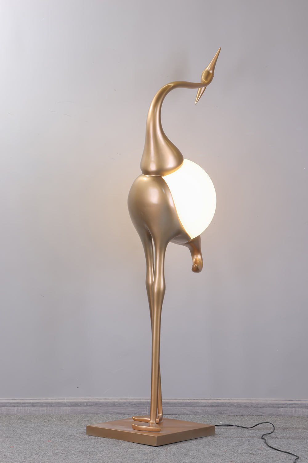 Heron Sculpture Floor Lamp