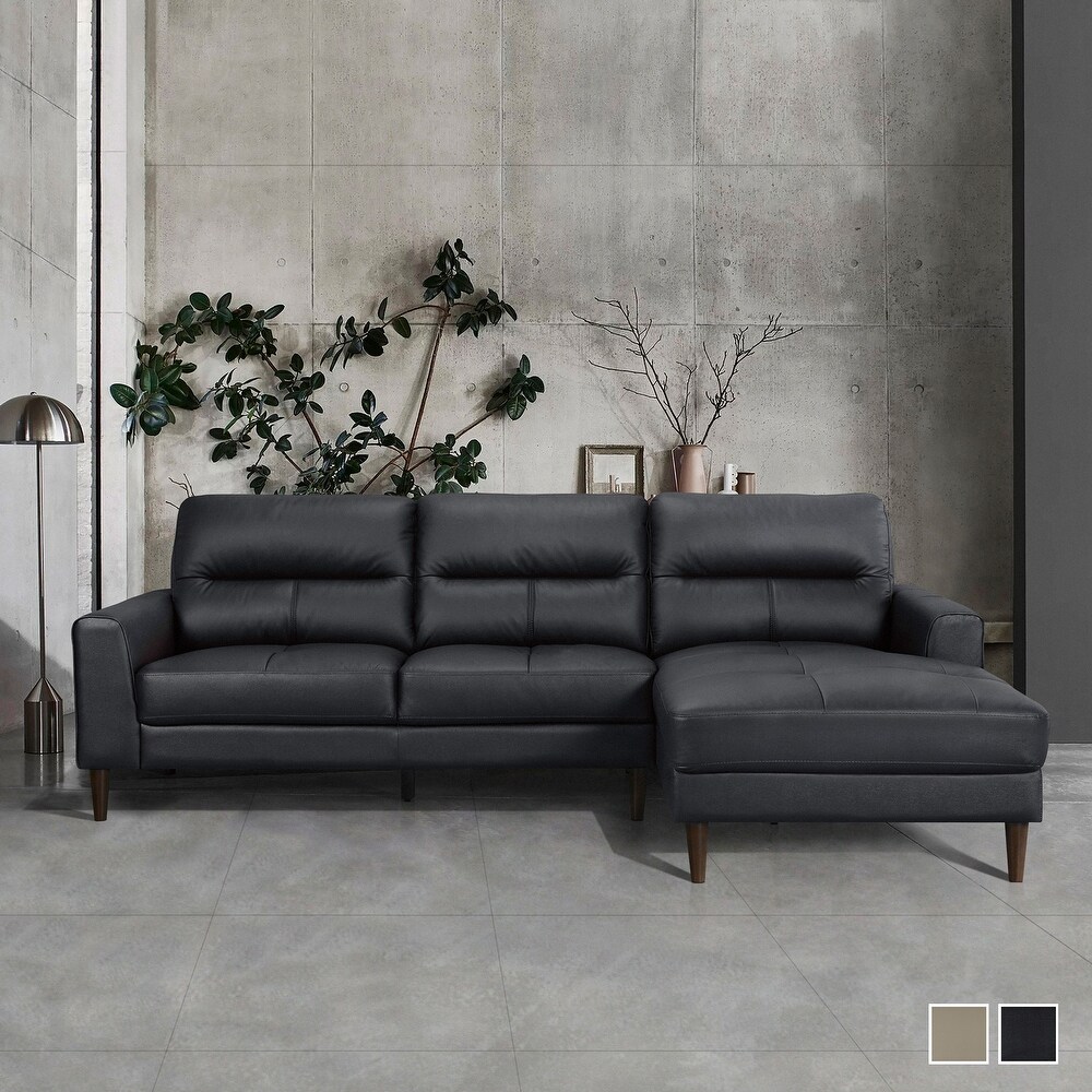 Dakota Leather Match Living Room 2 Piece Sectional with Right Chaise