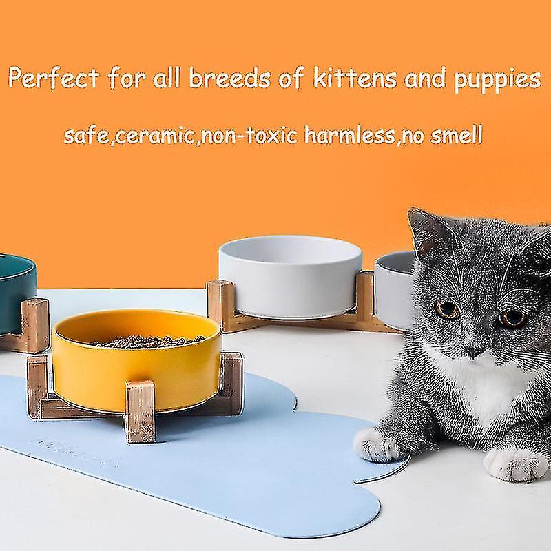 Naiwang Ceramic Dog Bowl Cat Food Bowls With D No Spill Lar Er Dish For Dogs Cats Bowls Pet