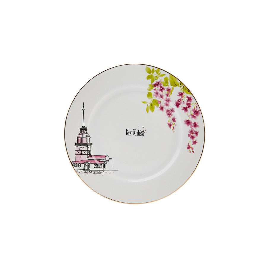 Karaca Redbud Maiden'S Tower Cake Plate 153.03.06.4969