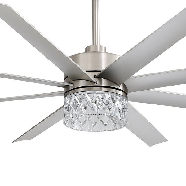 65 In LED Ceiling Fan with Light and Remote Control(Brushed Nickel) Shopping - The Best Deals on Ceiling Fans | 41561557