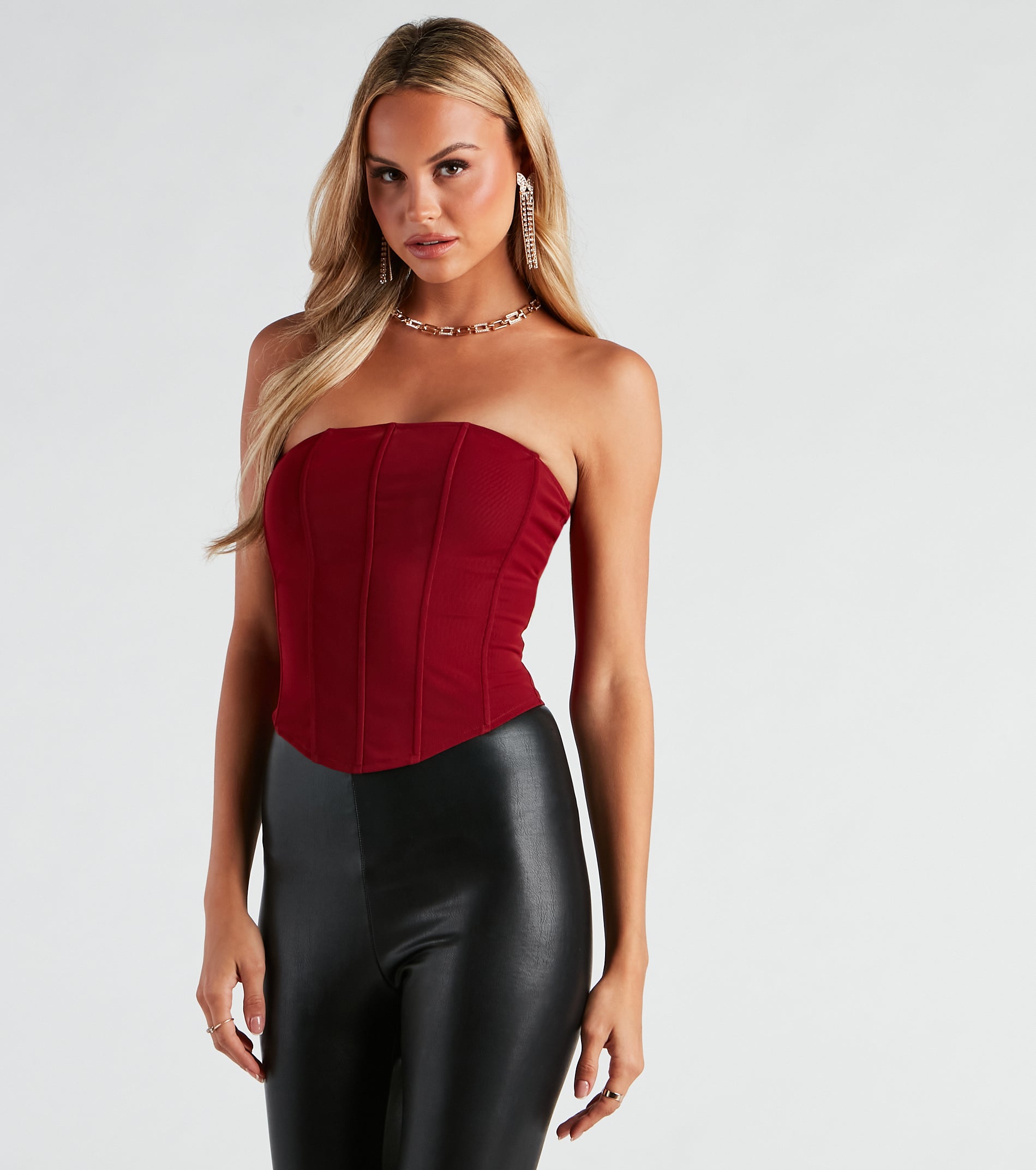 Hot Stuff Strapless Mesh Bustier