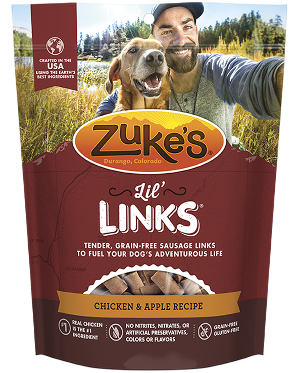 Zukes Lil Links Grain Free Chicken and Apple Recipe for Dogs