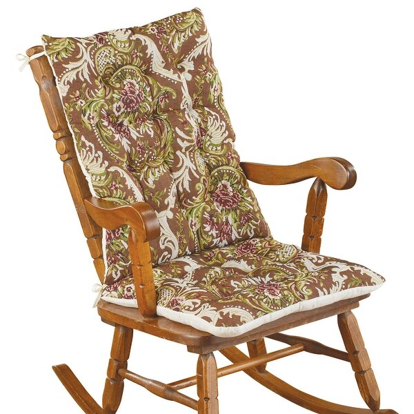 2-Piece Tapestry Rocking Chair Cushions - 18.000 x 10.000 x 9.000