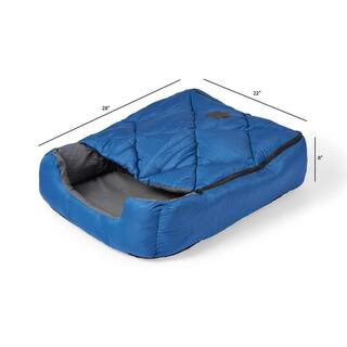 OmniCore Designs Pet Sleeping Bag with Zippered Cover and Insulation for IndoorOutdoor Use as Pet Beds or Pet Mats (SMBlue) 850008244162