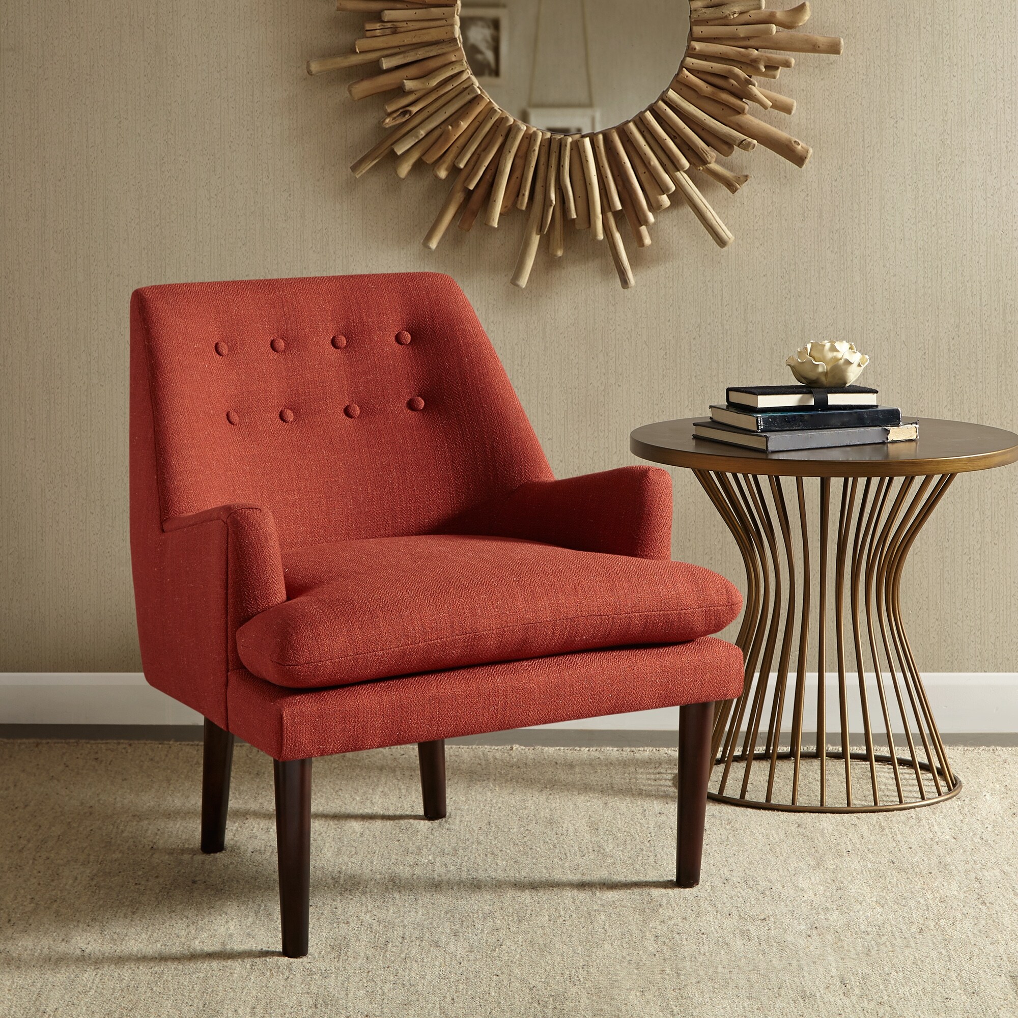 Madison Park Elsa Spice Mid-Century Accent Chair